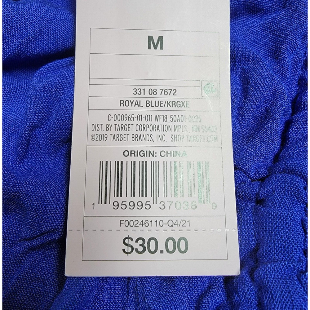 Wild Fable Sleeveless Cut Out Ruched Front Bodycon Dress Royal Blue Size Medium - Picture 6 of 6